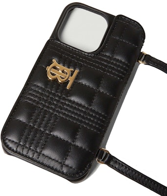 Burberry 羔羊皮菱格紋Lola黑色iPhone 13 Pro手機殼附帶肩帶 Order Burberry 羔羊皮菱格紋Lola黑色iPhone 13 Pro手機殼附帶肩帶