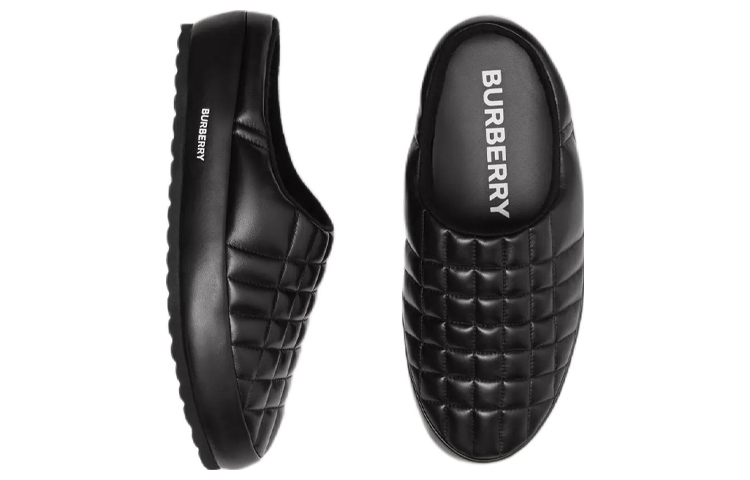 Burberry Quilted Lambskin Slippers 'Black' 圖 3