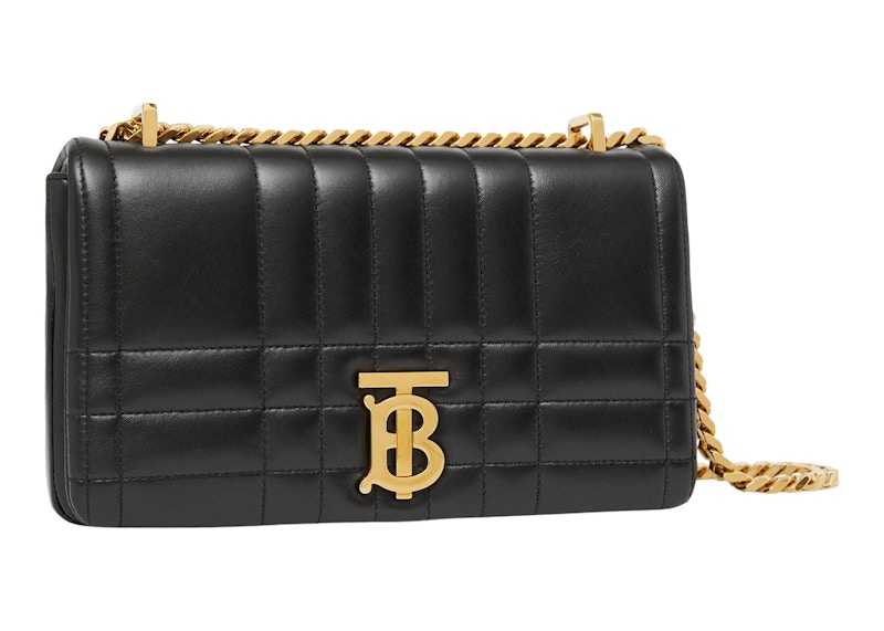 Burberry Quilted Leather Lola Bag Small Black/Gold-tone