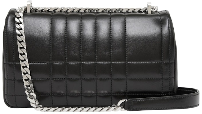 Burberry Beg Lola Kulit Quilted Kecil Hitam/Perak-tone Order Burberry Beg Lola Kulit Quilted Kecil Hitam/Perak-tone