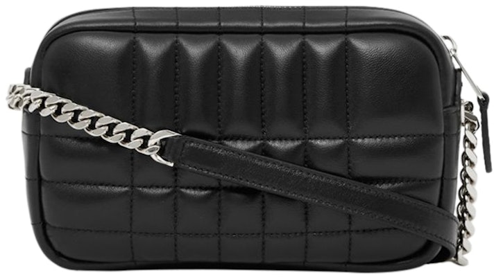 バーバリー キルティングレザー ミニローラ カメラバッグ ブラック/シルバートーン Order バーバリー キルティングレザー ミニローラ カメラバッグ ブラック/シルバートーン