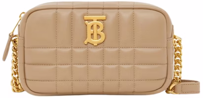 Burberry Quilted Leather Mini Lola Camera Bag Oat Beige/Gold-tone Burberry Quilted Leather Mini Lola Camera Bag Oat Beige/Gold-tone