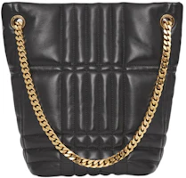 Order Burberry Quilted Leather Small Lola Bucket Bag Black/Gold-tone