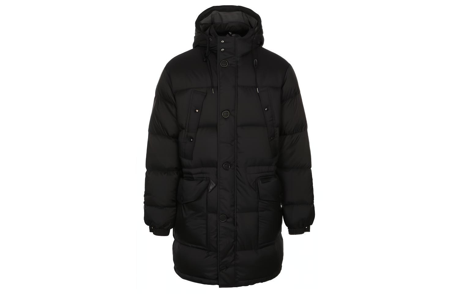Burberry Quilted Long Down Jacket for Men Black 39982391