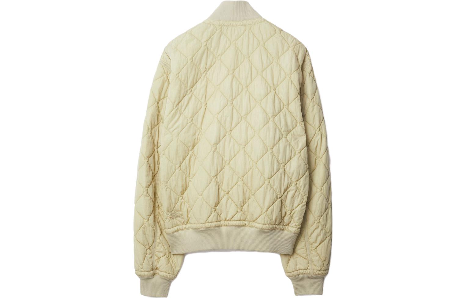 Lookbook 巴宝莉菱格长袖棉夹克 纯白色外套 80838131