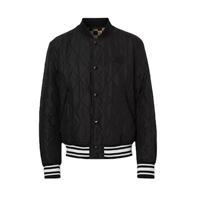 Burberry Quilted Nylon Canvas Jacket Black Mens 80308141
