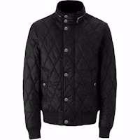 Order Jaket Hitam Burberry Quilted Stand Collar Single-Breasted Outerwear. 40368721