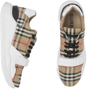 버버리 램지 빈티지 체크 스웨이드 가죽 아카이브 베이지 화이트 80485771 Lookbook 버버리 램지 빈티지 체크 스웨이드 가죽 아카이브 베이지 화이트 80485771