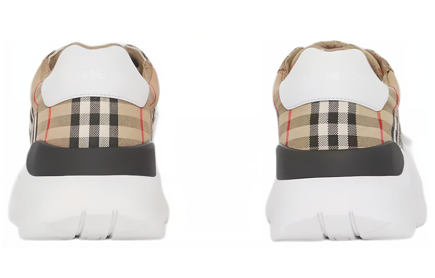 Shop Burberry Ramsey Vintage Cek Suede Kulit Arsip Beige Putih 80485771