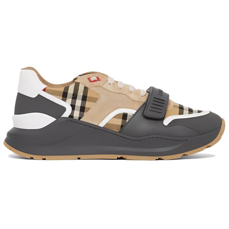 Burberry Ramsey Vintage Check Suede Leather Sneakers Grey Archive Beige 80310981/8031098/8056919/8103900