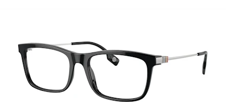 Burberry Rectangular Black Optical Glasses Unisex with Metal Logo Temples. BE23843001 Burberry Rectangular Black Optical Glasses Unisex with Metal Logo Temples. BE23843001