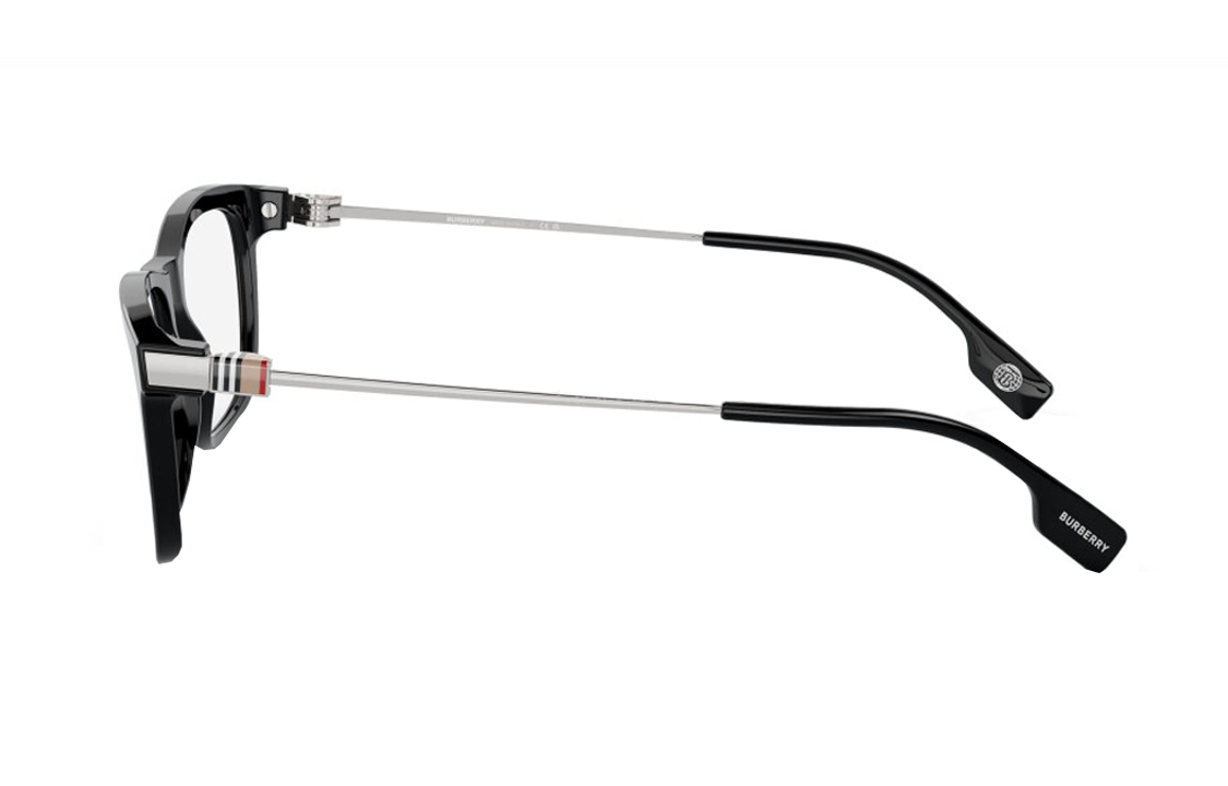 Purchase Burberry 長方形黑色金屬Logo鏡腳光學眼鏡 男女適用。 BE23843001