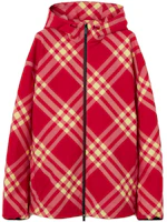 Burberry Red Checkered Hooded Zip Casual Jacket 80828021 Burberry Red Checkered Hooded Zip Casual Jacket 80828021