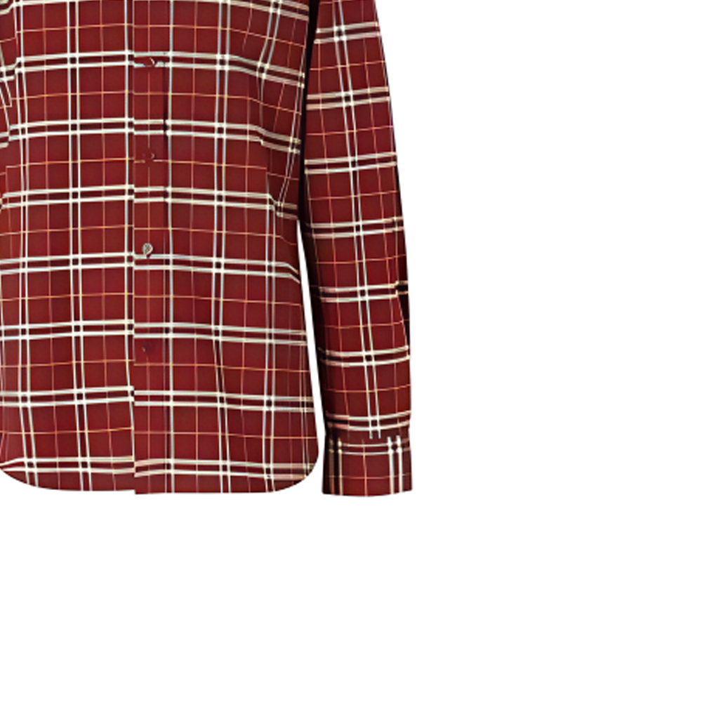 Burberry Red Colorblock Checked Single-Breasted Shirt 80113981 圖 8
