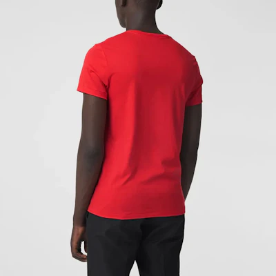 Burberry Red Cotton T-Shirt with Equestrian Knight Logo. 80024181 Purchase Burberry Red Cotton T-Shirt with Equestrian Knight Logo. 80024181