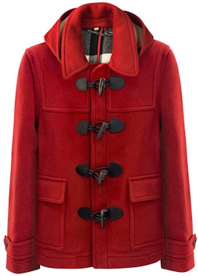 Burberry 紅色可拆式連帽粗呢大衣 80084951 Order Burberry 紅色可拆式連帽粗呢大衣 80084951