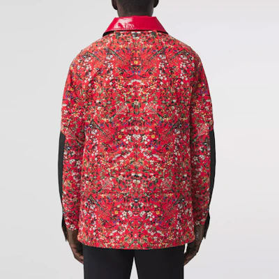 博柏利红色花卉印花单排扣休闲夹克. 80423741 Purchase 博柏利红色花卉印花单排扣休闲夹克. 80423741