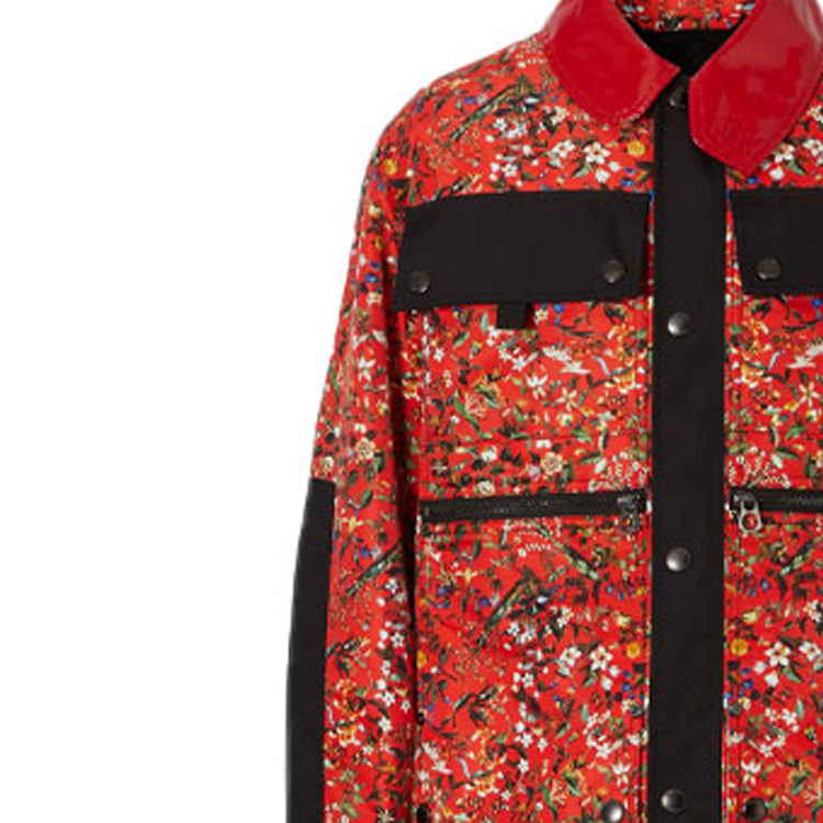 Sizing 博柏利红色花卉印花单排扣休闲夹克. 80423741
