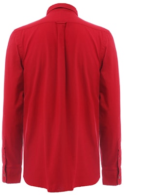 博柏利红色长袖衬衫,棉质衣领和袖口 80195781 Lookbook 博柏利红色长袖衬衫,棉质衣领和袖口 80195781