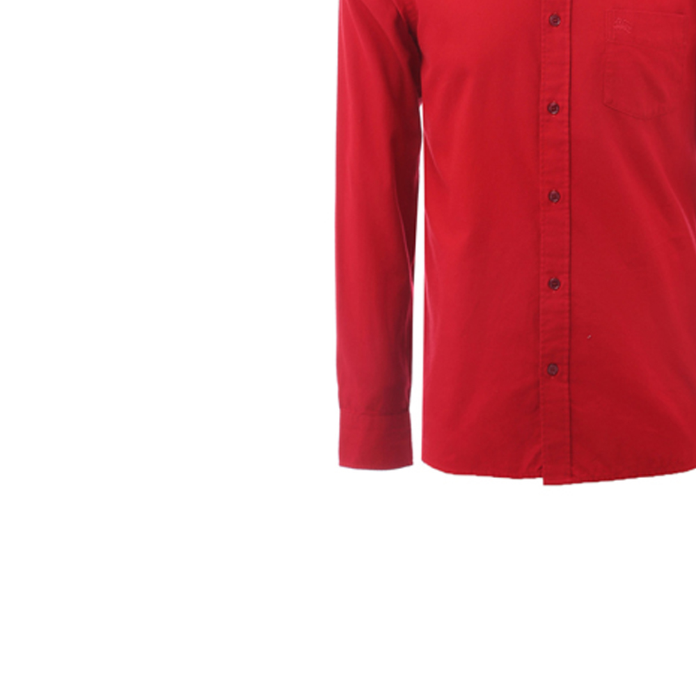 Purchase 博柏利红色长袖衬衫，棉质衣领和袖口 80195781