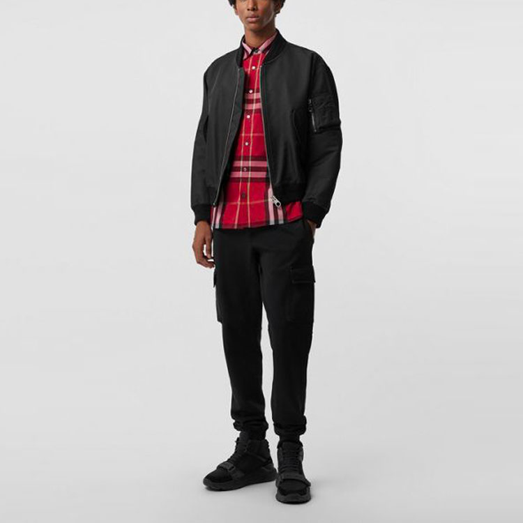 Burberry Red Plaid Button-Down Long-Sleeve Shirt 80043591 圖 4