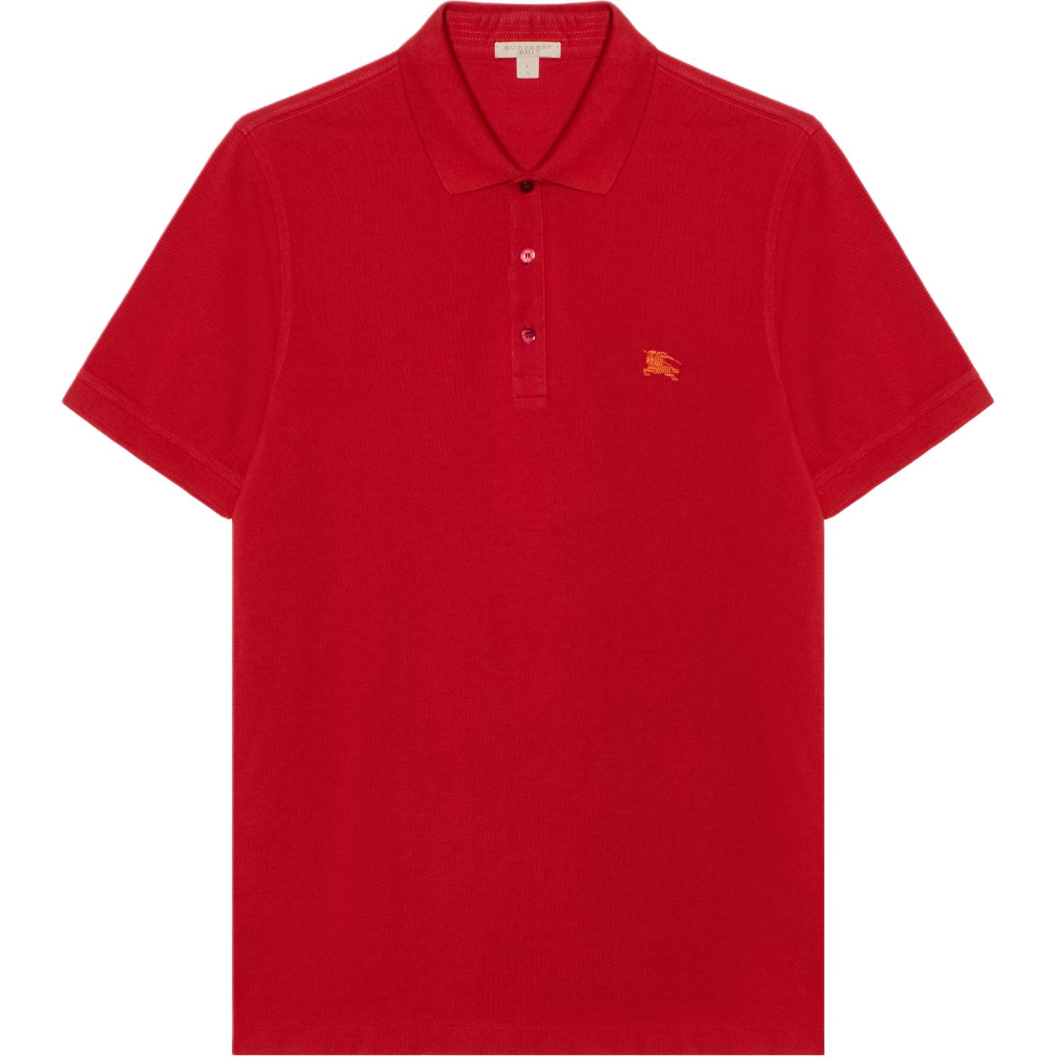 Buy Polo Rojo Burberry con Insignia Bordada de Caballero Ecuestre. 39545581