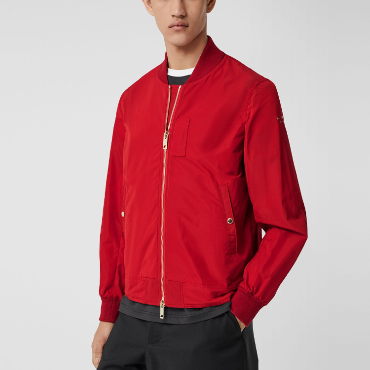 Burberry Red Solid Zip-Up Stand Collar Jacket 40561971 圖 3