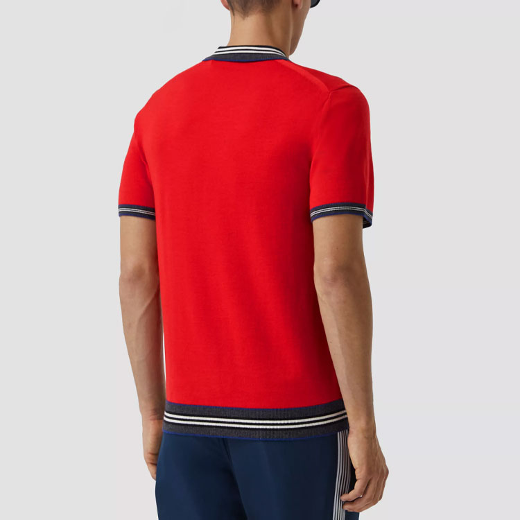 Purchase Burberry 紅色條紋標誌短袖POLO衫 80386201