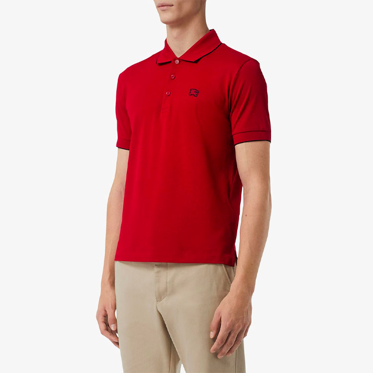 Burberry Red Trimmed Pique Short Sleeve Polo Shirt 80049711 圖 3