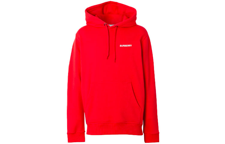 Burberry Red Unisex Hoodie with Logo Print 80370821 圖 2