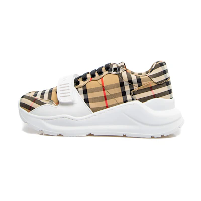 Burberry Regis M 'Brown White Checkered Velcro Dad Shoe'