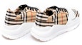 Shop Burberry Regis Lelaki 'Coklat Putih Kotak Velcro Kasut Ayah' 8046826