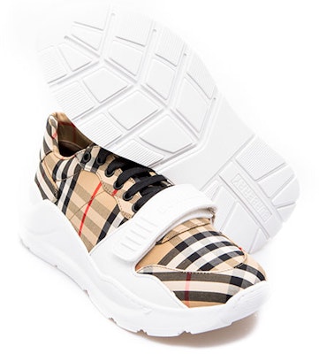 Burberry Regis M 'Brown White Checkered Velcro Dad Shoe' 8046826 Purchase Burberry Regis M 'Brown White Checkered Velcro Dad Shoe' 8046826