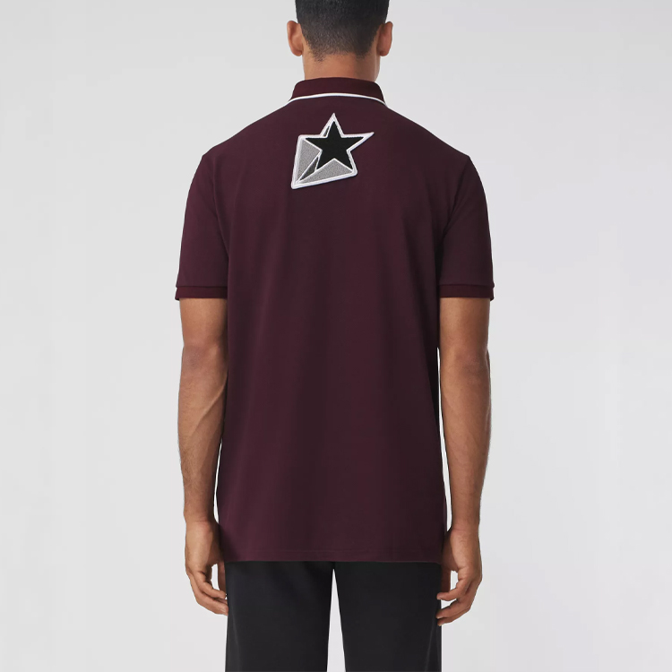 Burberry Relaxed Fit Monogram Cotton Polo Shirt in Dark Chestnut. 80454911 圖 5