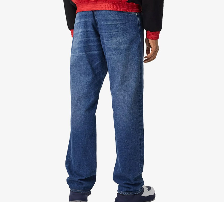 Shop Burberry Relaxed Fit Reconstructed Indigo Jeans 80253761