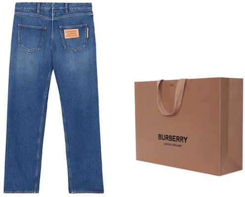 Burberry Relaxed Fit Reconstructed Indigo Jeans 80253761 1