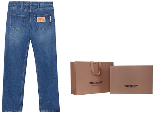 Burberry Relaxed Fit Reconstructed Indigo Jeans 80253761 2