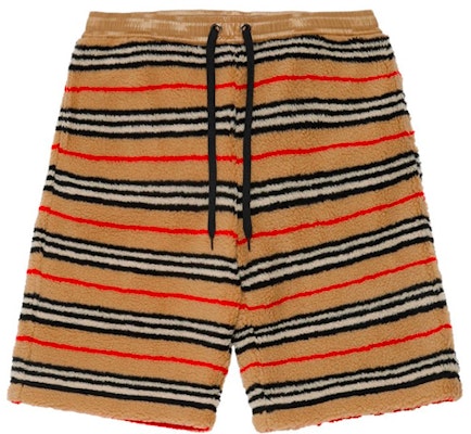 Burberry Relaxed Fit Striped Tie-Waist Shorts Beige Brown 80233531 Buy Burberry Relaxed Fit Striped Tie-Waist Shorts Beige Brown 80233531
