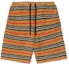 Order Burberry Relaxed Fit Striped Tie-Waist Shorts Beige Brown 80233531