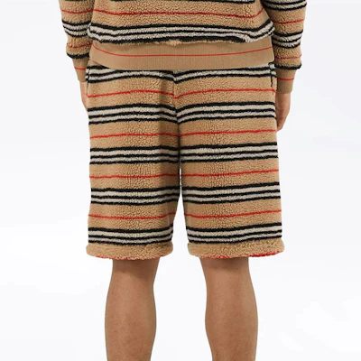 Burberry Relaxed Fit Striped Tie-Waist Shorts Beige Brown 80233531 Shop Burberry Relaxed Fit Striped Tie-Waist Shorts Beige Brown 80233531