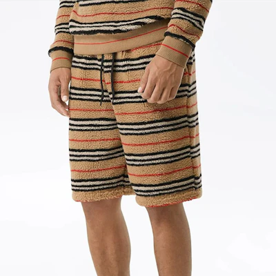 Burberry Relaxed Fit Striped Tie-Waist Shorts Beige Brown 80233531 Purchase Burberry Relaxed Fit Striped Tie-Waist Shorts Beige Brown 80233531