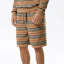 Purchase Burberry Relaxed Fit Striped Tie-Waist Shorts Beige Brown 80233531