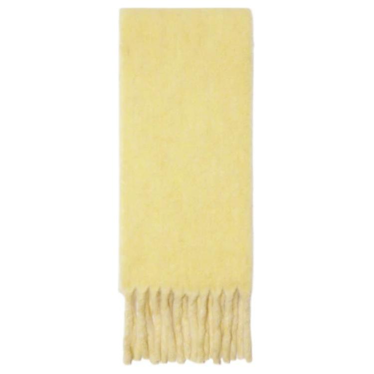 Burberry Reversible Alpaca Wool Scarf Unisex Yellow Couple Style. 80972111 圖 4