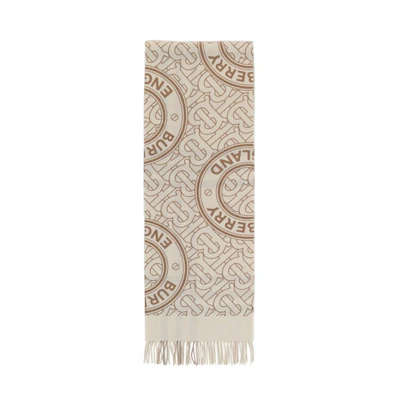 Burberry Reversible Cashmere Scarf White