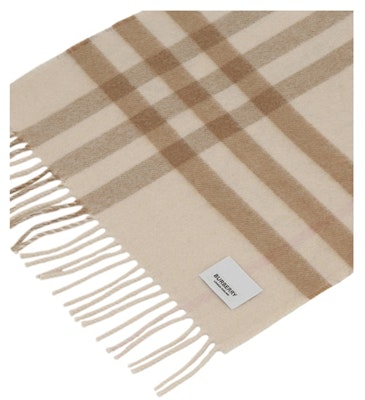 Burberry Reversible Cashmere Scarf White Lookbook Burberry Reversible Cashmere Scarf White