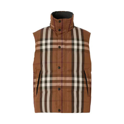 Burberry Reversible Check Nylon Down Jacket Brown 80585471