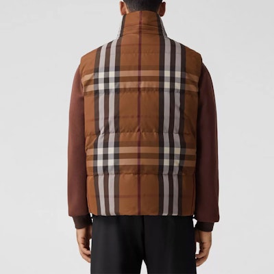 Burberry Reversible Check Nylon Down Jacket Brown 80585471 Purchase Burberry Reversible Check Nylon Down Jacket Brown 80585471
