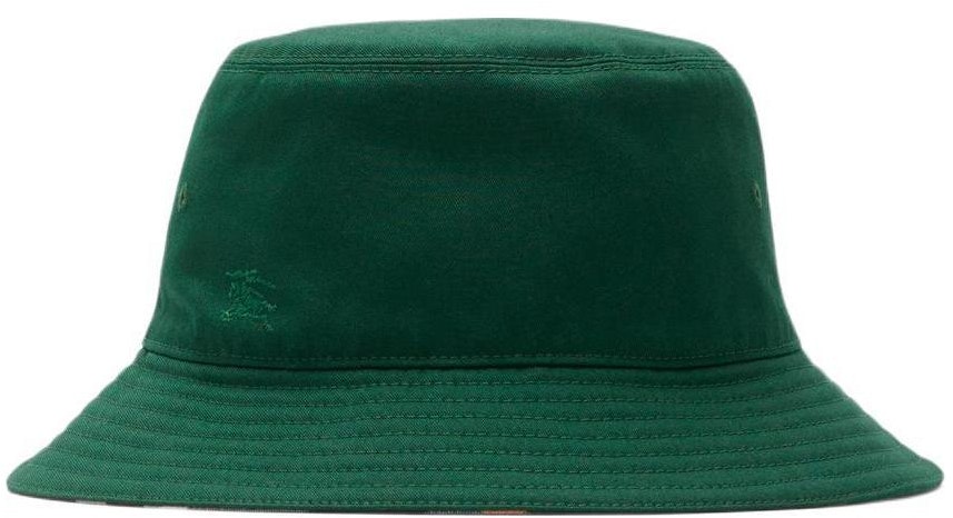 burberry-reversible-check-polyester-cotton-bucket-hat-green-unisex-couple-style-80825711