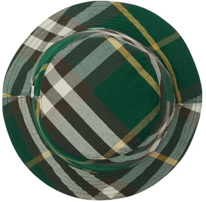 버버리 리버서블 체크 폴리에스터 코튼 버킷햇 그린 유니섹스 커플 스타일 80825711 Lookbook 버버리 리버서블 체크 폴리에스터 코튼 버킷햇 그린 유니섹스 커플 스타일 80825711