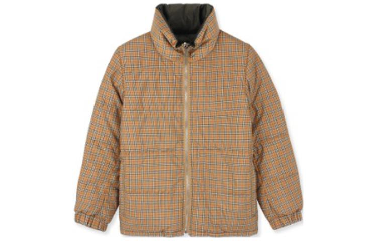 Burberry Reversible Check Puffer Jacket Unisex Winter Outerwear in Khaki 80387431